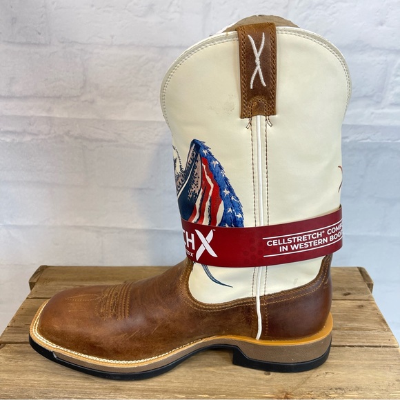 Twisted X Tech X Western Boots Mens 12" Pull On Roasted Pecan MXWW002 Waterproof - Picture 11 of 16